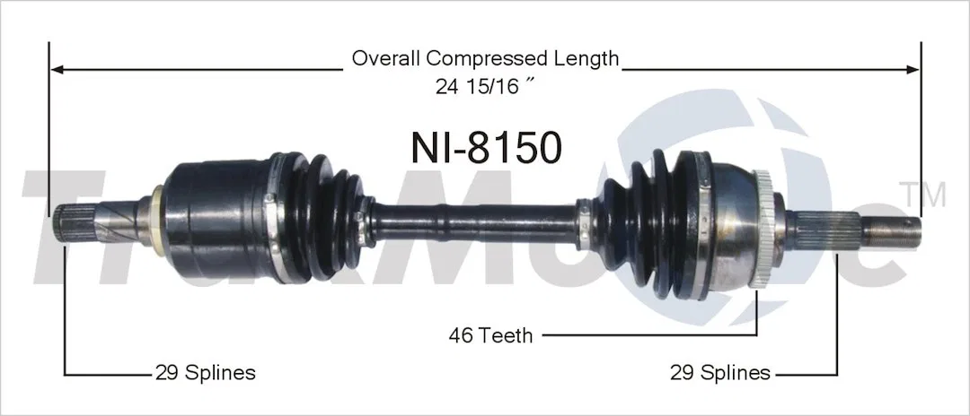 NI-8150 – TRAKMOTIVE CV Axle Shaft, OEM Replacement